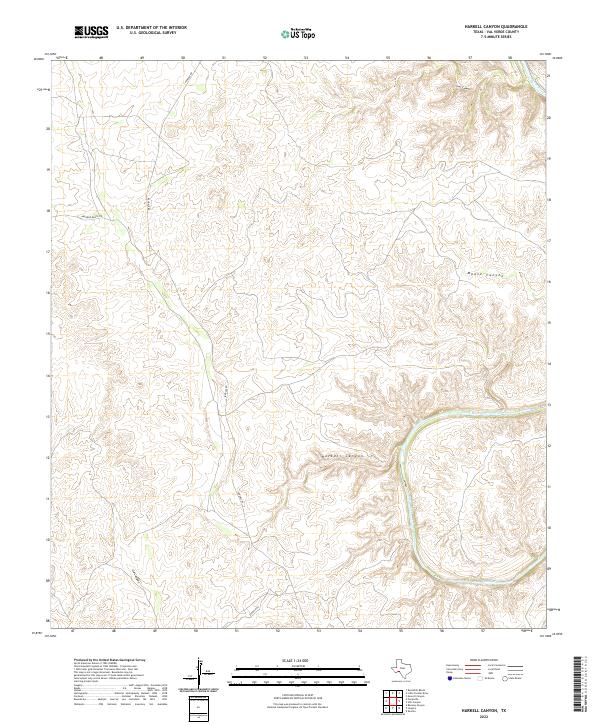 Harkell Canyon 2022 topographic map thumbnail
