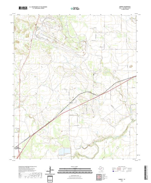 Harriet topographic map thumbnail