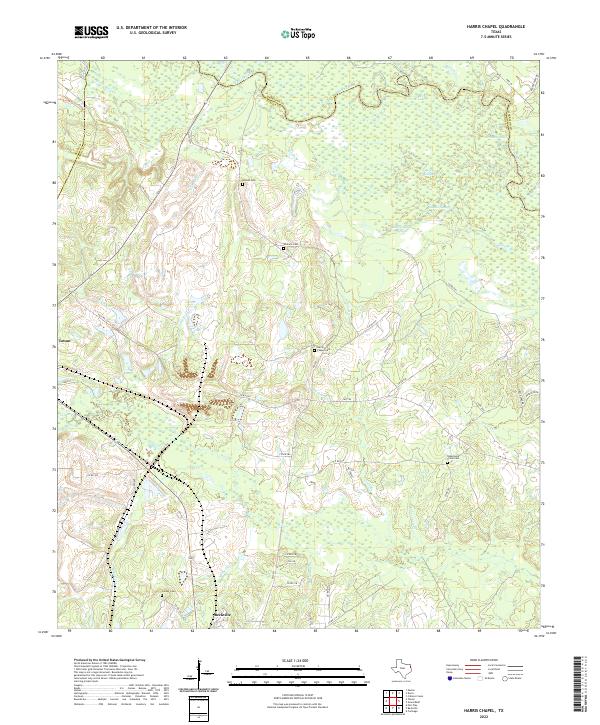 Harris Chapel topographic map thumbnail