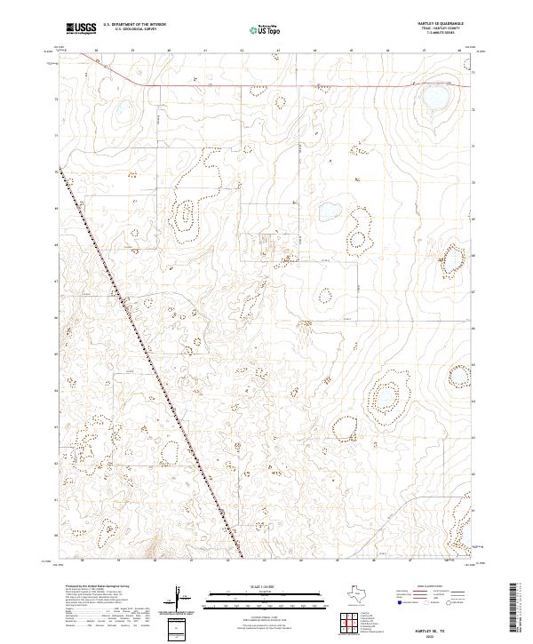 Hartley SE topographic map thumbnail