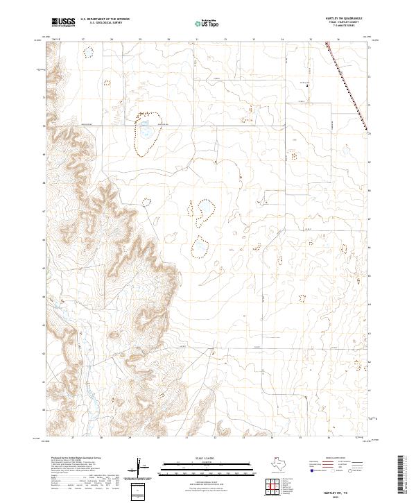Hartley SW 2022 topographic map thumbnail