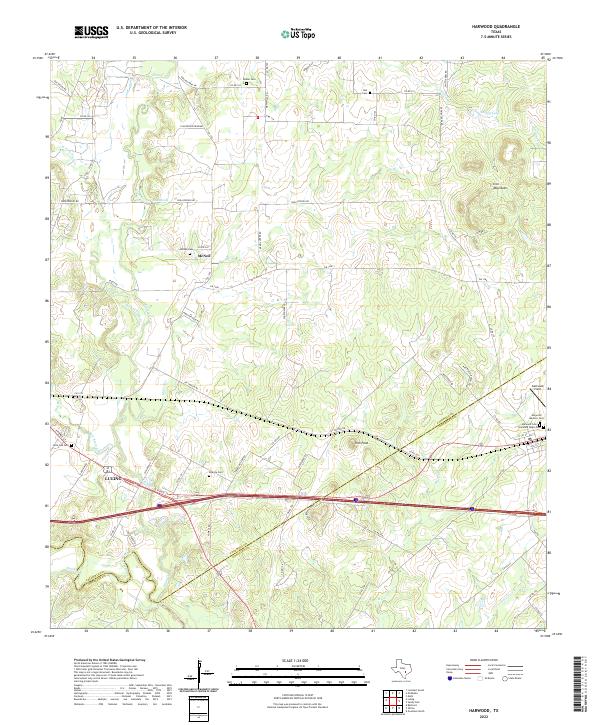 Harwood topographic map thumbnail