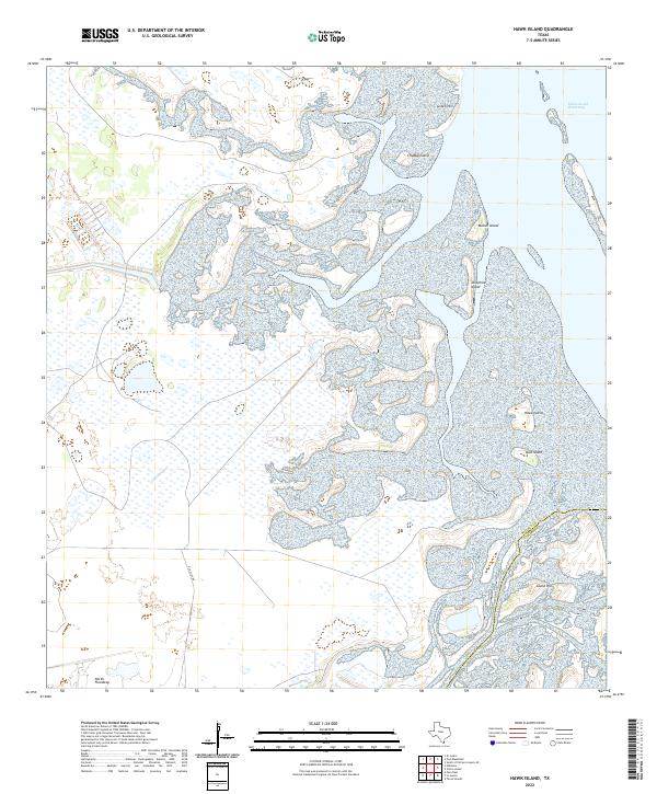 Hawk Island 2022 topographic map thumbnail
