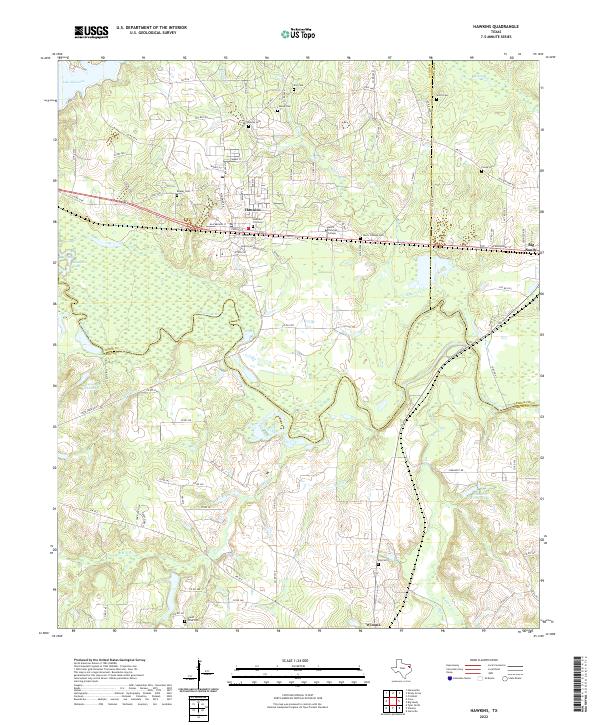 Hawkins topographic map thumbnail