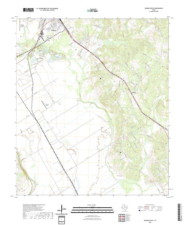 Hearne South topographic map thumbnail