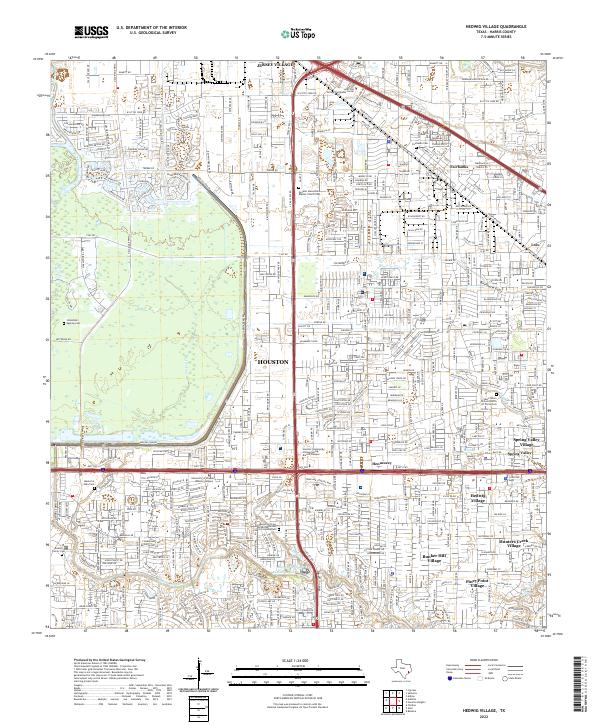 Hedwig Village topographic map thumbnail