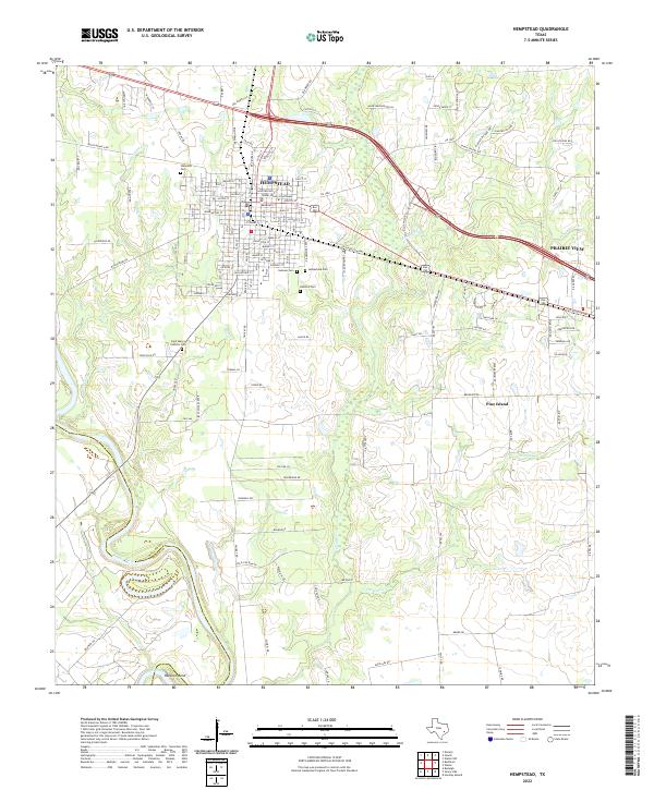 Hempstead topographic map thumbnail