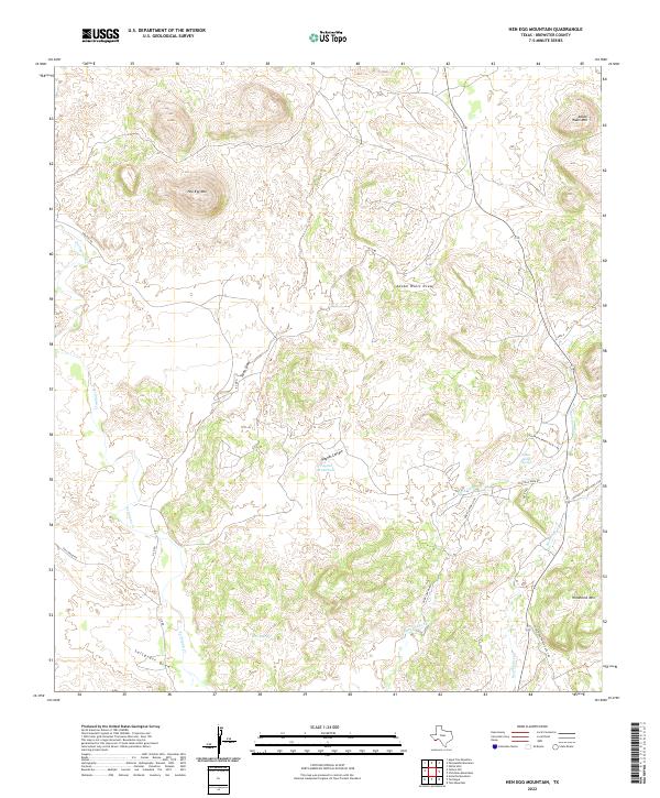 Hen Egg Mountain 2022 topographic map thumbnail