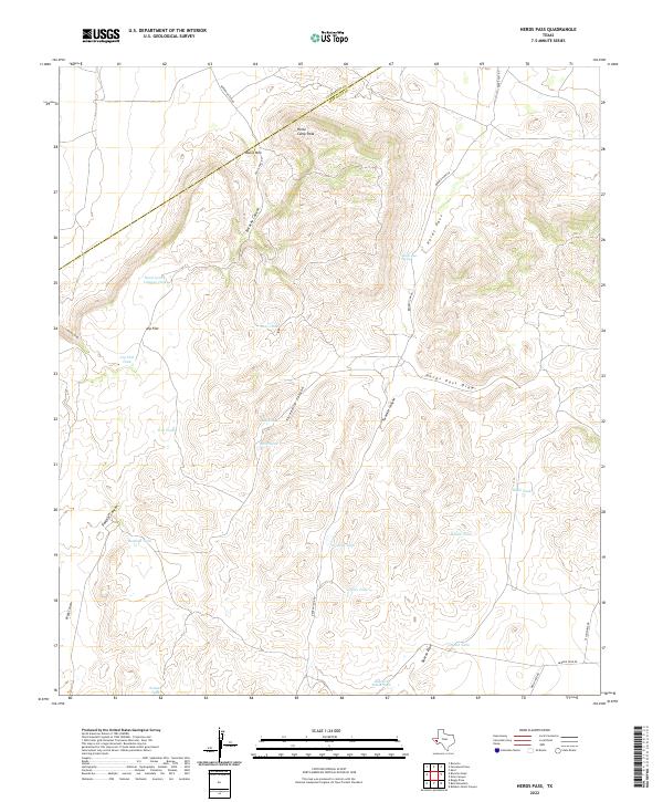 Herds Pass topographic map thumbnail