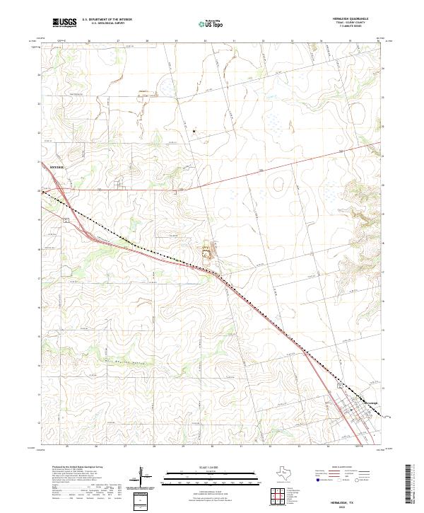Hermleigh topographic map thumbnail