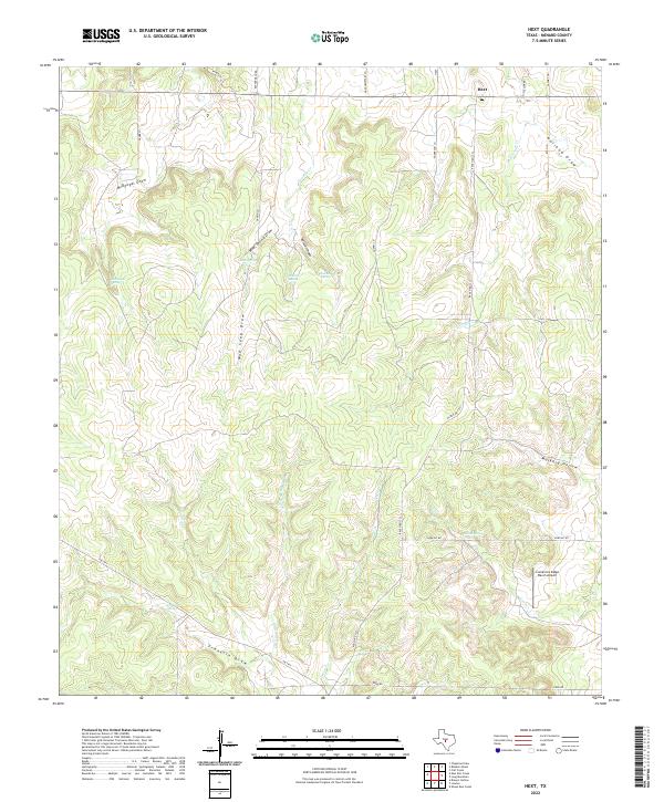 Hext topographic map thumbnail