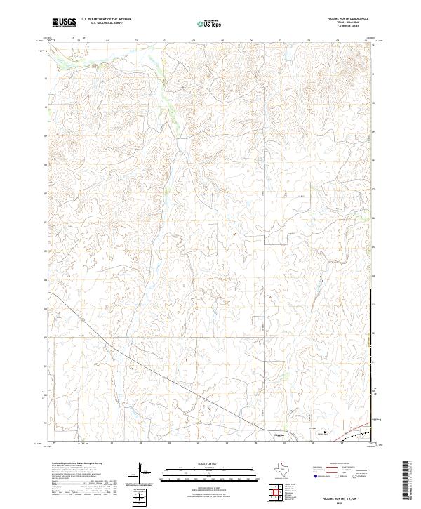 Higgins North topographic map thumbnail