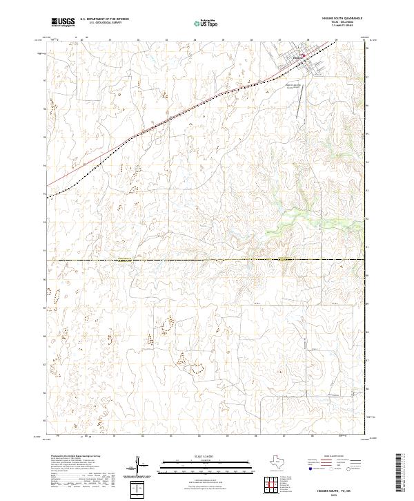 Higgins South topographic map thumbnail