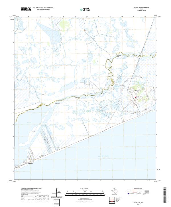 High Island 2022 topographic map thumbnail