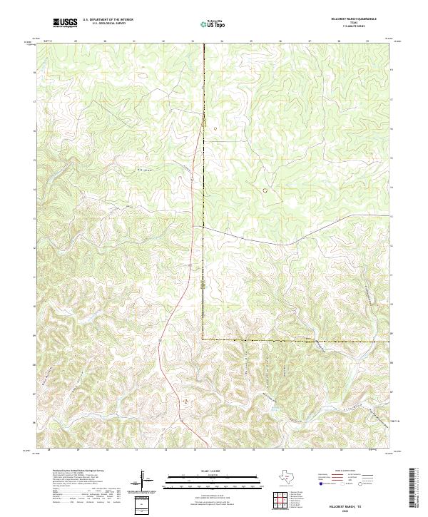 Hillcrest Ranch topographic map thumbnail