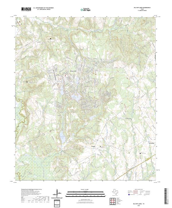 Hilltop Lakes 2023 topographic map thumbnail