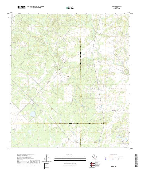 Hindes topographic map thumbnail