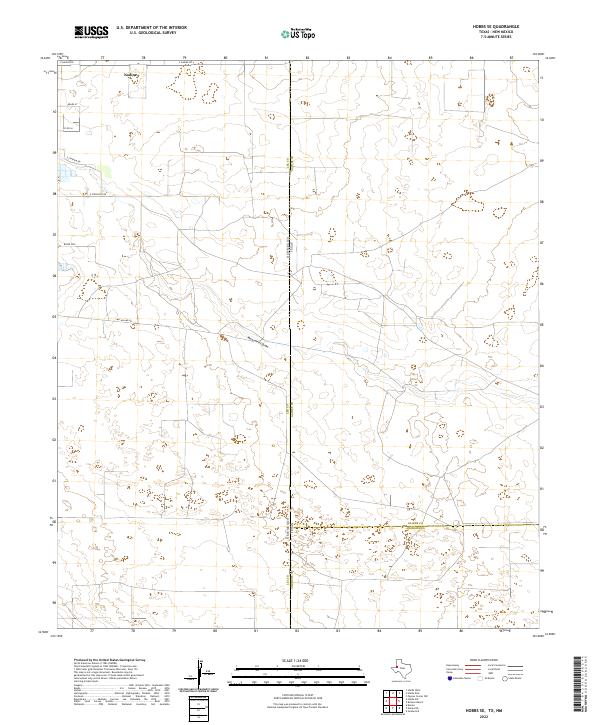 Hobbs SE topographic map thumbnail