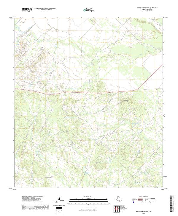 Holcomb Reservoir 2022 topographic map thumbnail