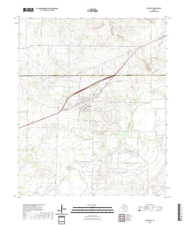 Holliday 2022 topographic map thumbnail