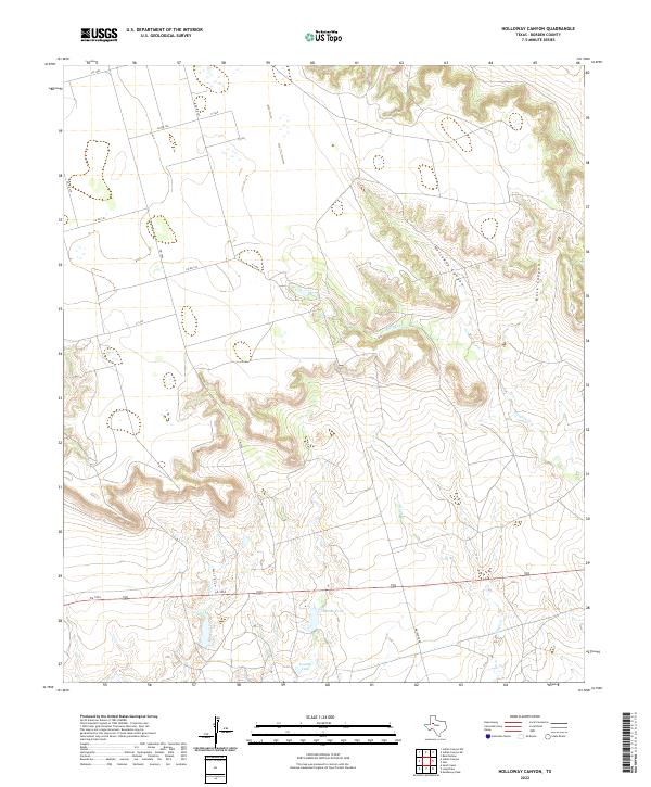Holloway Canyon topographic map thumbnail