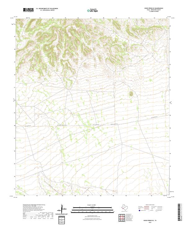 Hood Spring SE 2022 topographic map thumbnail