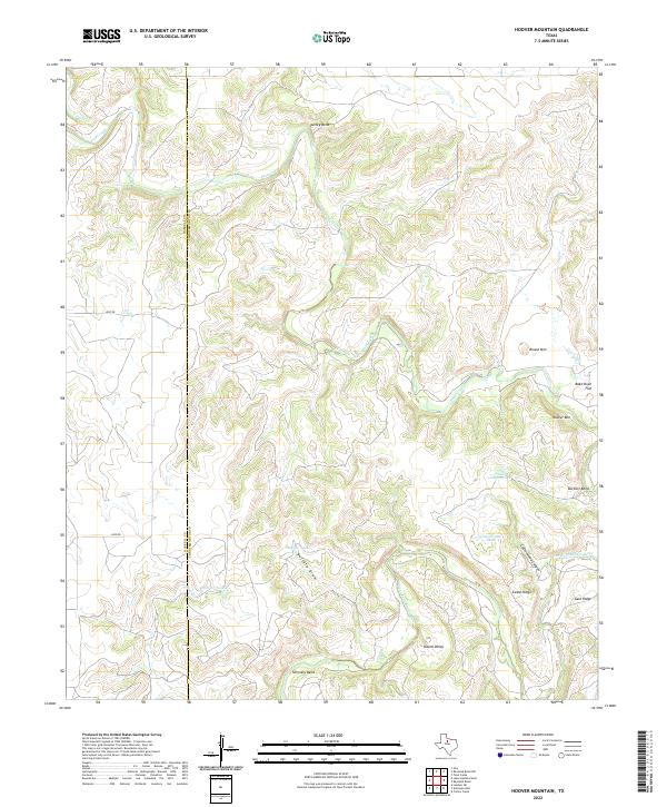 Hoover Mountain topographic map thumbnail