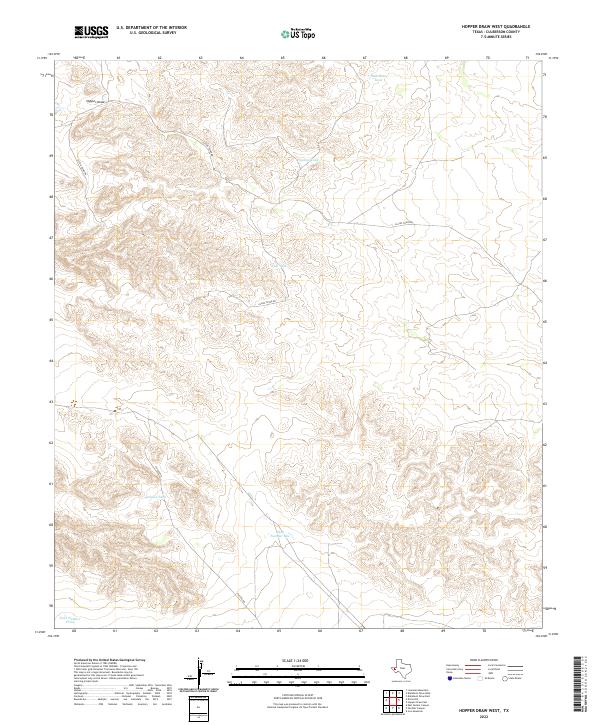 Hopper Draw West 2022 topographic map thumbnail