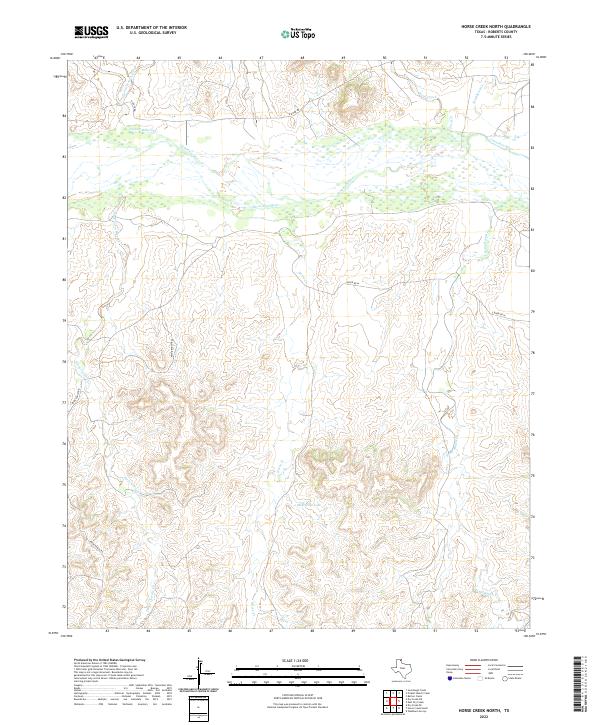Horse Creek North topographic map thumbnail