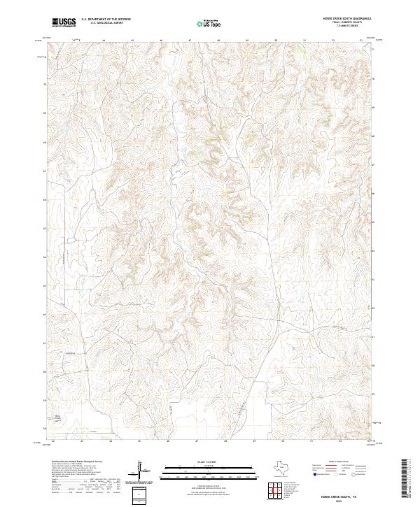 Horse Creek South topographic map thumbnail