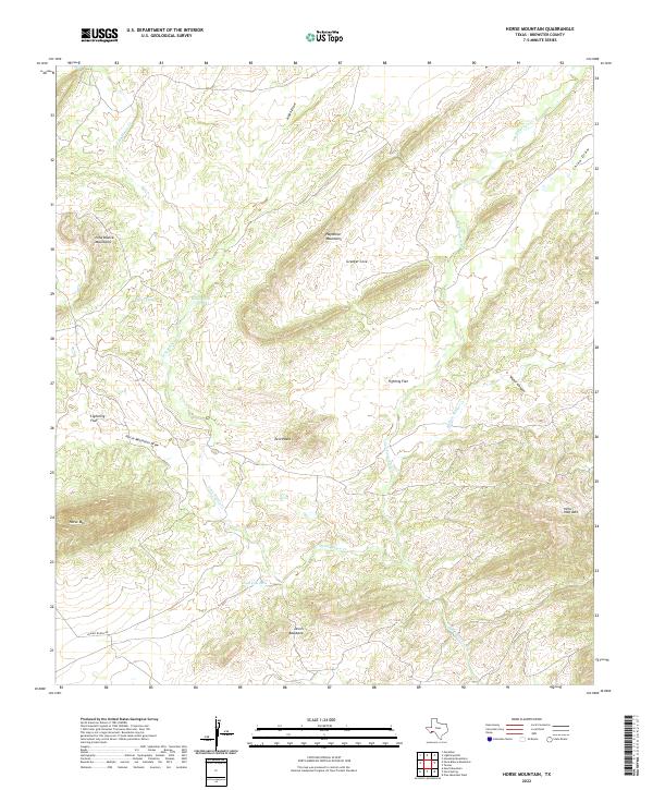 Horse Mountain 2022 topographic map thumbnail