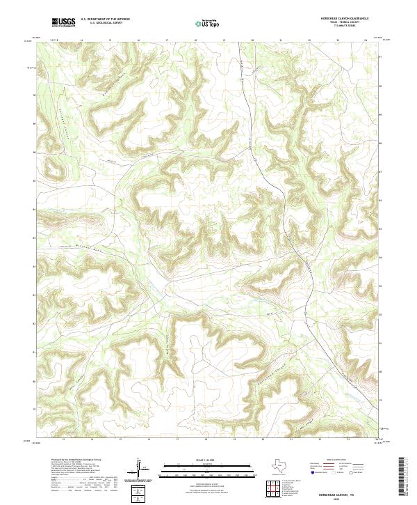 Horsehead Canyon 2022 topographic map thumbnail