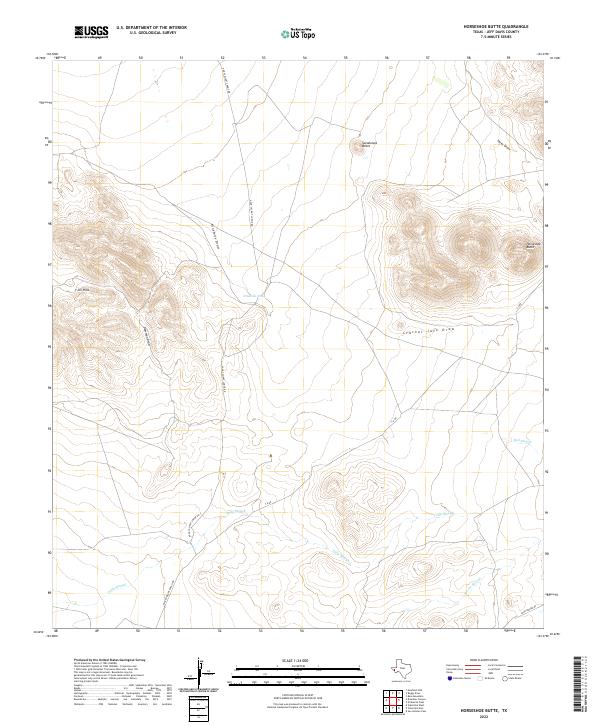 Horseshoe Butte topographic map thumbnail