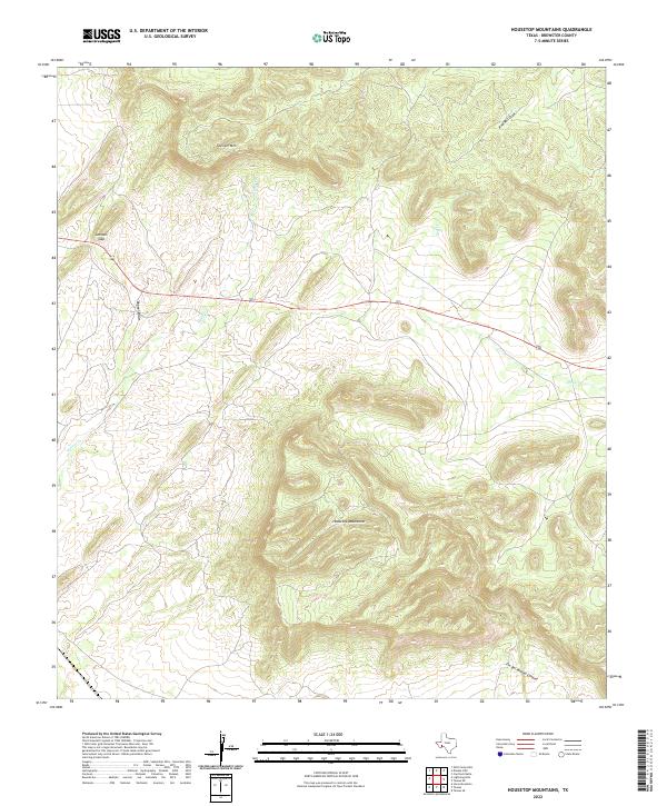 Housetop Mountains 2022 topographic map thumbnail