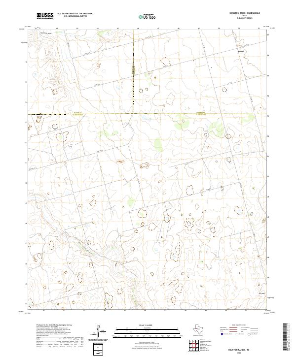 Houston Ranch 2022 topographic map thumbnail