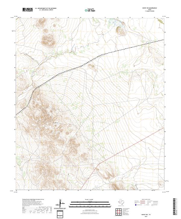Hovey SW 2023 topographic map thumbnail