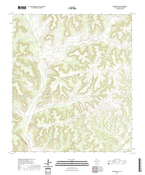 Howards Well topographic map thumbnail