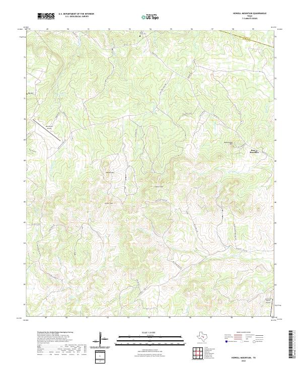 Howell Mountain 2022 topographic map thumbnail
