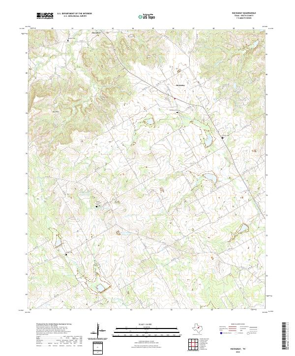 Huckabay topographic map thumbnail