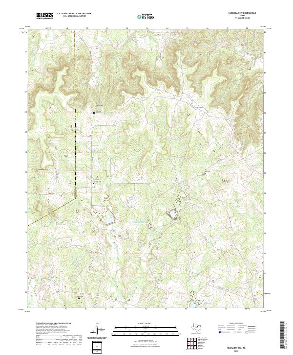 Huckabay SW 2022 topographic map thumbnail