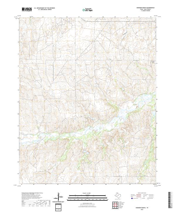 Hudgens Ranch 2022 topographic map thumbnail