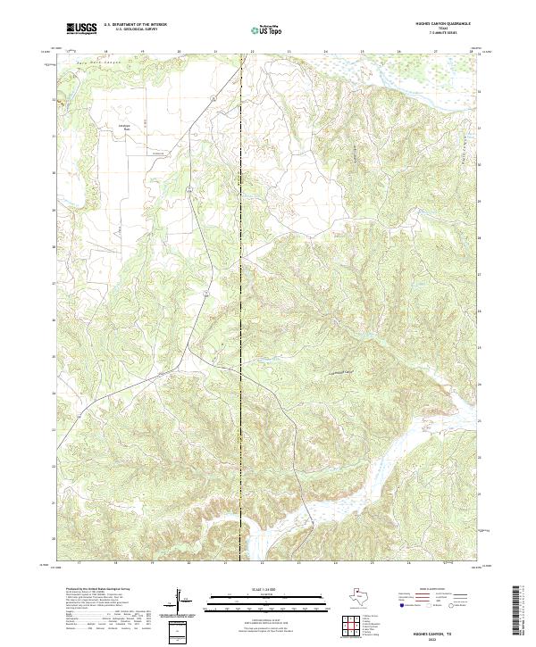 Hughes Canyon 2022 topographic map thumbnail