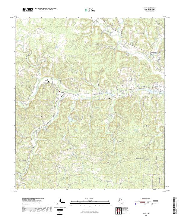 Hunt topographic map thumbnail