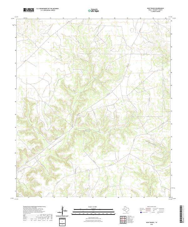 Hunt Ranch 2022 topographic map thumbnail