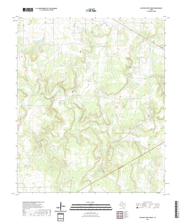 Hunting Shirt Creek topographic map thumbnail