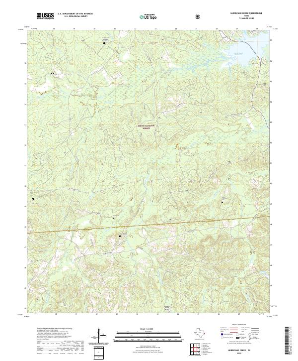 Hurricane Creek 2022 topographic map thumbnail