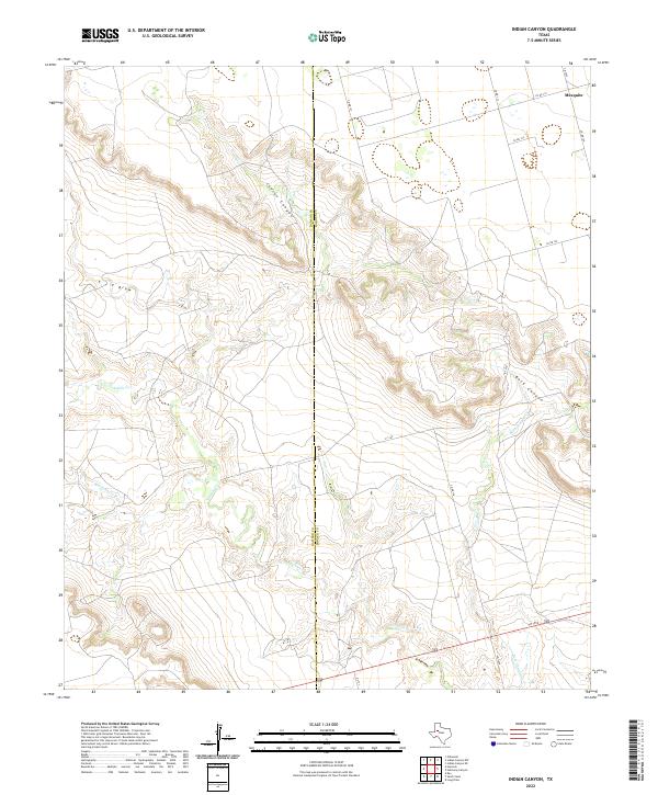 Indian Canyon topographic map thumbnail