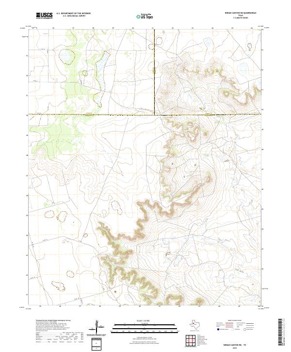 Indian Canyon NE topographic map thumbnail