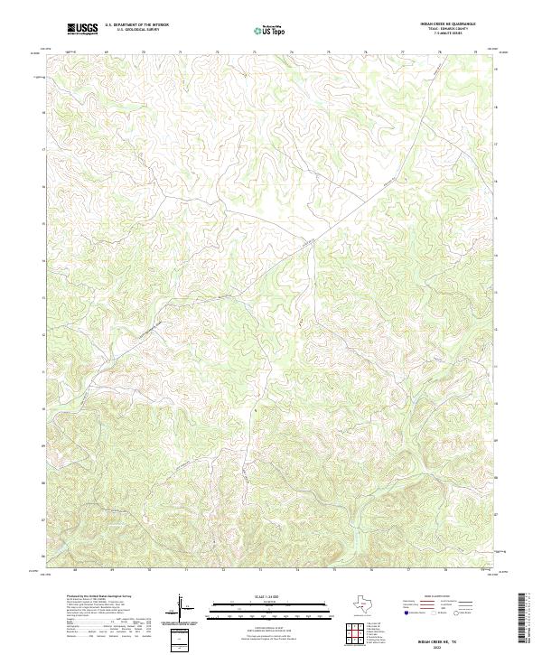 Indian Creek NE topographic map thumbnail