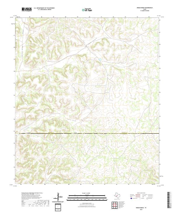 Indian Draw topographic map thumbnail
